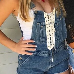 Lace up Overalls